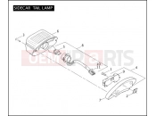 Harley-Davidson 2010 SIDECAR ULTRA SIDECAR  - TLEU SIDECAR TAIL LAMP