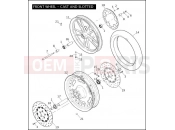 HARLEY-DAVIDSON DYNA LOW RIDER  - FXDL FRONT WHEEL - CAST & SLOTTED