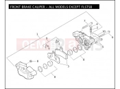 HARLEY-DAVIDSON NIGHT TRAIN  - FXSTB FRONT BRAKE CALIPER - ALL MODELS EXCEPT FLSTSB