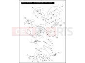 HARLEY-DAVIDSON NIGHT TRAIN  - FXSTB FRONT FENDER - ALL MODELS EXCEPT FLSTSB