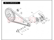 Harley-Davidson 2009 VRSC VRSCDX NIGHT ROD SPECIAL  - VRSCDX BELT & SPROCKETS
