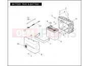 HARLEY-DAVIDSON CVO DYNA  - FXDSE2 BATTERY TRAY & BATTERY