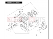 REAR BRAKE CALIPER - Harley-Davidson CVO SOFTAIL SPRINGER - FXSTSSE2 2008