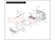 Harley-Davidson 2008 DYNA DYNA LOW RIDER  - FXDL BATTERY TRAY & BATTERY