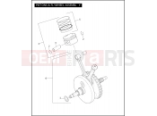 Harley-Davidson 2007 CVO/CUSTOM CVO SOFTAIL SPRINGER  - FXSTSSE PISTONS & FLYWHEEL ASSEMBLY