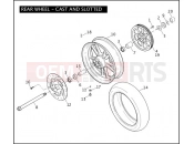 Harley-Davidson 2007 DYNA DYNA WIDE GLIDE  - FXDWG REAR WHEEL - CAST