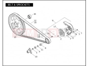 Harley-Davidson 2007 VRSC VRSCAW V-ROD  - VRSCAW BELT & SPROCKETS