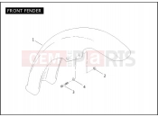 FRONT FENDER - Harley-Davidson CVO FAT BOY - FLSTFSE2 2006