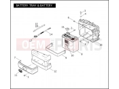 Harley-Davidson 2006 DYNA DYNA LOW RIDER  - FXDLI BATTERY TRAY & BATTERY