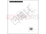 CAM COVERS - FRONT SHOWN - Harley-Davidson CVO V-ROD - VRSCSE 2005
