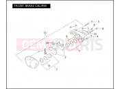 FRONT BRAKE CALIPER - Harley-Davidson CVO V-ROD - VRSCSE 2005