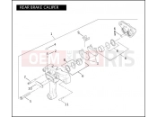 REAR BRAKE CALIPER - Harley-Davidson DYNA LOW RIDER - FXDL 2005