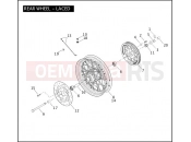 REAR WHEEL - LACED - Harley-Davidson DYNA LOW RIDER - FXDL 2005