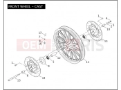 Harley-Davidson 2005 DYNA DYNA WIDE GLIDE  - FXDWG FRONT WHEEL - CAST