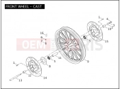 Harley-Davidson 2004 DYNA DYNA LOW RIDER  - FXDL FRONT WHEEL - CAST