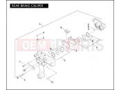 Harley-Davidson 2004 DYNA DYNA WIDE GLIDE  - FXDWGI REAR BRAKE CALIPER