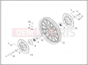 Harley-Davidson 2002 DYNA DYNA LOW RIDER  - FXDL FRONT WHEEL - CAST
