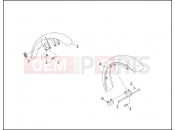 FRONT FENDERS - Harley-Davidson LOW RIDER CUSTOM - FXLR 1992