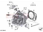BMW Motorrad BMW 2022 C models C 400 X 21 (0C31, 0C33) Cylinder head | Cylinder head