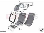 BMW Motorrad BMW 2022 C models C 400 X 21 (0C31, 0C33) Storage compartment trim legshield | Storage compartment trim legshield