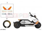 BMW Motorrad BMW 2021 C models CE04 (0C51, 0C53) Sticker set