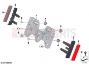BMW Motorrad BMW 2021 C models CE04 (0C51, 0C53) Number plate baseplate, reflectors