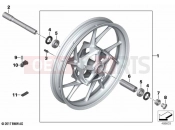 BMW Motorrad BMW 2023 F models F 750 GS (0B28) Cast rim, front | Cast rim, front