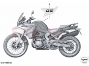 BMW Motorrad BMW 2020 F models F 850 GS (0B09, 0B19) Stick-on label 2 | Stick-on label 2