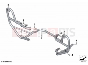 BMW Motorrad BMW 2020 F models F 850 GS (0B09, 0B19) Engine roll bar, authority vehicles | Engine roll bar, authority vehicles