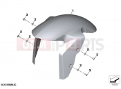 BMW Motorrad BMW 2022 F models F 900 R (0K11, 0K13) Front-wheel cover | Front-wheel cover