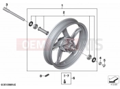 BMW Motorrad BMW 2020 G models G 310 R (0G21) Front wheel | Front wheel