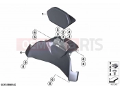 BMW Motorrad BMW 2020 K models K 1600 Bagger 22 (0F61, 0F63) Backrest pad with backrest | Backrest pad with backrest
