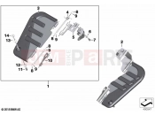 BMW Motorrad BMW 2020 K models K 1600 Bagger 22 (0F61, 0F63) Footboard front | Footboard front