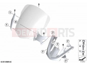 BMW Motorrad BMW 2021 K models K 1600 GT 22 (0F21, 0F23) Windshield / mounting | Windshield / mounting