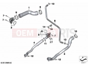 BMW Motorrad BMW 2021 K models K 1600 GT 22 (0F21, 0F23) Cooling system coolant hoses | Cooling system coolant hoses
