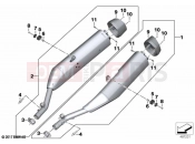 BMW Motorrad BMW 2021 K models K 1600 GT 22 (0F21, 0F23) Muffler system | Muffler system