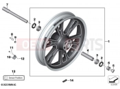 BMW Motorrad BMW 2020 R models R 18 Transcont. (0L41, 0L43) Cast rim, front | Cast rim, front