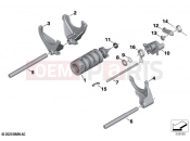 BMW Motorrad BMW 2020 R models R 18 Transcont. (0L41, 0L43) 6-speed gearbox shift components | 6-speed gearbox shift components