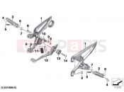 BMW Motorrad BMW 2021 S models S 1000 R (0E51, 0E53) Footpeg system | Footpeg system