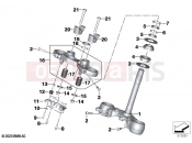 BMW Motorrad BMW 2021 S models S 1000 R (0E51, 0E53) Fork bridge, bottom / top | Fork bridge, bottom / top