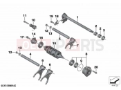 BMW Motorrad BMW 2021 S models S 1000 R (0E51, 0E53) 6-speed gearbox shift components | 6-speed gearbox shift components
