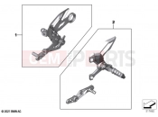 BMW Motorrad BMW 2021 S models S 1000 R (0E51, 0E53) Footpeg system 2 | Footpeg system 2