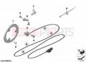 BMW Motorrad BMW 2021 S models S 1000 R (0E51, 0E53) Speed sensor, front 2 | Speed sensor, front 2