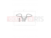 TRIUMPH THUNDERBIRD Oval Mirrors, Kit