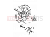 38 - FRONT WHEEL (A100N) - Suzuki A100 L (1990)