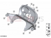 Instruments combination covering | Instruments combination covering - BMW Motorrad C 400 X (0C09, 0C19) 2019