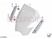 Windshield / mounting | Windshield / mounting - BMW Motorrad C 400 X (0C09, 0C19) 2018