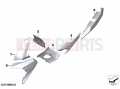 Trimpanel components U751 alpine-white 3 | Trimpanel components U751 alpine-white 3 - BMW Motorrad C 400 X (0C09, 0C19) 2018