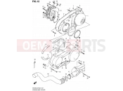 12 - CRANKCASE COVER - Suzuki AN400A L2 (2012) Burgman 400 (E19, E24)