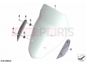 BMW Motorrad BMW 2018 C-Models C 400 GT (0C06, 0C16) Windshield / mounting | Windshield / mounting